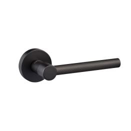 SPECIAL ORDER Oro&Oro Stradi Lever Door Handle on Round Rose - Matt Black