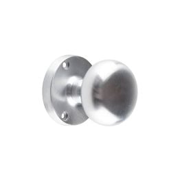 Jedo Mushroom Mortice Door Knobs 60mm Diameter Satin Chrome - By Frelan Hardware - JV35SC
