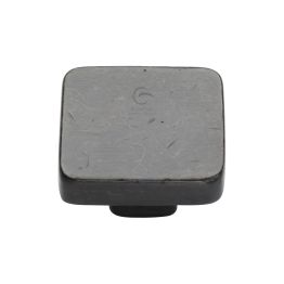 Rustic Dark Bronze Cabinet Knob Square Design 32mm