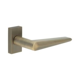 CR-107 Antique Brass Multi Point Rectangular Rose Door Handle - By Frelan Hardware - CR-107D4AB