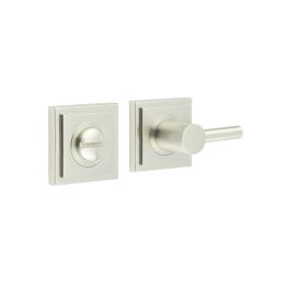 Burlington Easy Turn & Release Square Stepped Rose Satin Nickel - By Frelan Hardware - BUR-82SN-152SN