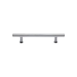 Heritage Brass Cabinet Pull T-Bar Design with 16mm Rose 101mm CTC Polished Chrome Finish
