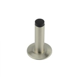 Burlington Plain Wall Mounted Door Stops Chamfered Rose Satin Nickel - By Frelan Hardware - BUR-970SN-972SN