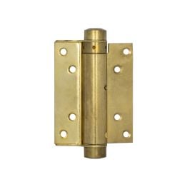 Single Action Steel Spring Hinges 100mm Electro Brassed - By Frelan Hardware - HB3003-4PB