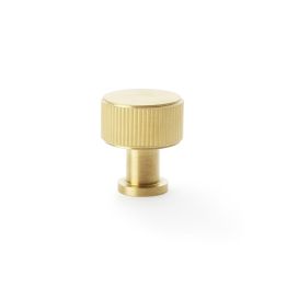Alexander & Wilks - Lucia Reeded Cupboard Knob - Satin Brass PVD - 29mm