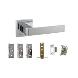 Atlantic Montana Dorpac (2.5" Latch, 3"x2" Hingesx3) - Polished Chrome