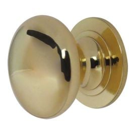 Jedo Traditional Cupboard Knobs 25mm Polished Brass - By Frelan Hardware - JV47APB