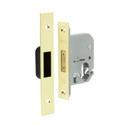 Jedo Oval Profile Deadlocks 65mm Polished Brass - By Frelan Hardware - JL1062PB