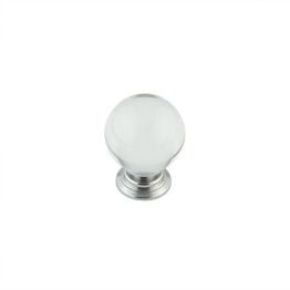 25mm Polished Chrome Clear Glass Ball Cupboard Knob - By Frelan Hardware - JH4151-25PC