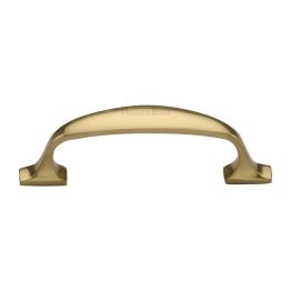 Heritage Brass Cabinet Pull Durham Design 76mm CTC Polished Brass Finish