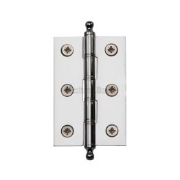 Heritage Brass 3" x 2" Hinge with Finial Polished Chrome Finish