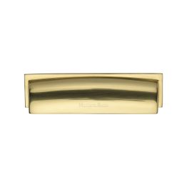 Heritage Brass Drawer Pull Shropshire Design 76/96mm CTC Polished Brass Finish