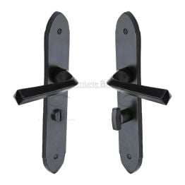 Black Iron Rustic Door Handle Bathroom Set Grafton Design