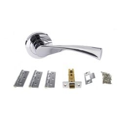 Atlantic Colorado Dorpac (2.5" Latch, 3"x2" Hingesx3) - Polished Chrome