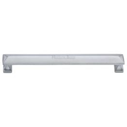 Heritage Brass Cabinet Pull Pyramid Design 203mm CTC Satin Chrome Finish