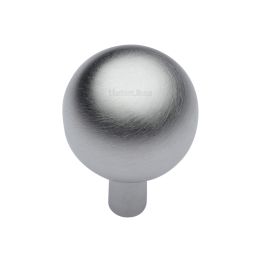 Heritage Brass Cabinet Knob Sphere Design 28mm Satin Chrome finish