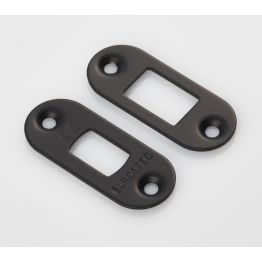 Forend Strike & Fixing Pack To Suit Heavy Duty Tubular Deadbolt Radius - Matt Black