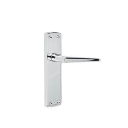 Bray Door Handle on Latchplate Polished Chrome - By Frelan Hardware - JV391PC