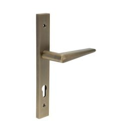 CR-107 Antique Brass Multi Point Backplate Door Handle - By Frelan Hardware - CR-107G4AB