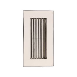 Reeded Rectangular Flush Pull 105 x 58mm Polished Nickel finish