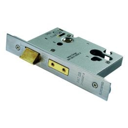 Euro Profile Sashlock 76mm - Satin Stainless Steel