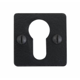 Square Euro Escutcheon - Flat Black