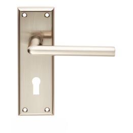 Serozzetta Dieci Lever On Lock Backplate - Satin Nickel