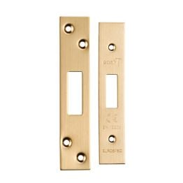 Architectural Deadlock Forend & Strike Pack - Satin Brass