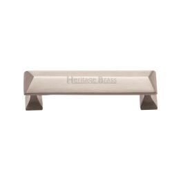 Heritage Brass Cabinet Pull Pyramid Design 96mm CTC Satin Nickel Finish