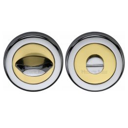 Heritage Brass Thumbturn & Emergency Release Chrome & Brass finish