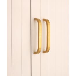 Curve Bar Cabinet Handle Satin Brass Small