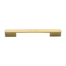 Heritage Brass Cabinet Pull Bridge Design 192&amp;224mm CTC Satin Brass Finish