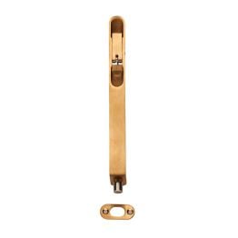 Flush Bolt Radius - Satin Brass