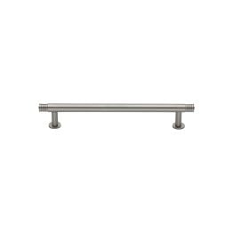 Heritage Brass Cabinet Pull Contour Design with 16mm Rose 96mm CTC Satin Nickel finish