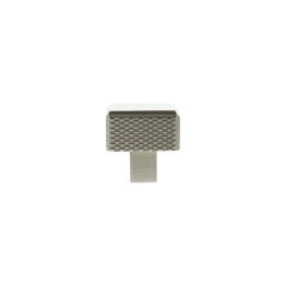 Millhouse Brass Eiffel Knurled Square Cabinet Knob Handle - Satin Nickel