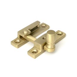 Satin Brass Mushroom Quadrant Fastener - Narrow