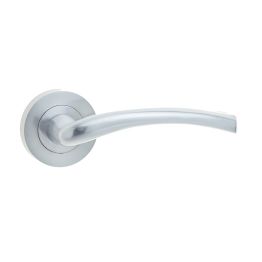 Opal Door Handle on Rose Satin Chrome - By Frelan Hardware - JV844SC