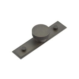 Thaxted Cupboard Knobs 40mm Stepped Backplate Dark Bronze - By Frelan Hardware - HOX-240DB-6090DB