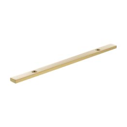 Millhouse Brass Long Narrow Cabinet Handle Backplate 128mm - Satin Brass
