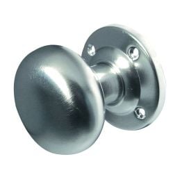 Jedo Mushroom Mortice Door Knobs 57mm Diameter 57mm Satin Chrome - By Frelan Hardware - JV172BSC