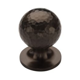 Heritage Brass Cabinet Knob Ball Hammered Design 32mm Matt Bronze finish