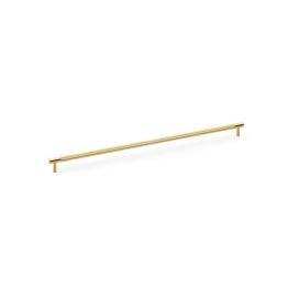 Alexander & Wilks - Brunel Knurled T-Bar Cupboard Handle - Satin Brass PVD - Centres 448mm