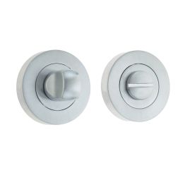 Jedo Designer Turns & Releases 50mm Round Rose no Indicator 50x10mm Satin Chrome - By Frelan Hardware - JV2666SC