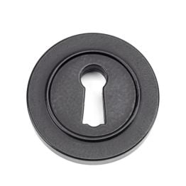 Matt Black Round Escutcheon (Plain Rose)