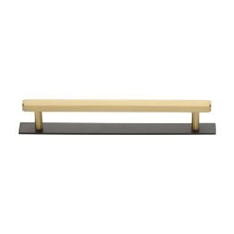 Heritage Brass Cabinet Pull Hexagonal Design with Plate 160mm CTC Matt Bronze/Satin Brass Finish