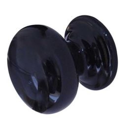 Jedo Porcelain Cupboard Knobs 50mm Black - By Frelan Hardware - JC66