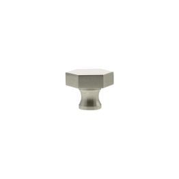 Millhouse Brass Pennington Hexagonal Cabinet Knob Handle - Satin Nickel