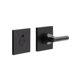 CR-804 Black Thumb Turn & Lock Square Rose w/ Indicator - By Frelan Hardware - CR-804BK7MB