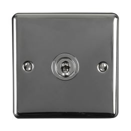 Eurolite Enhance Decorative 1 Gang Toggle Switch Black Nickel