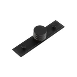 Sturt Cupboard Knobs 30mm Stepped Matt Black - By Frelan Hardware - HOX-430MB-6090MB